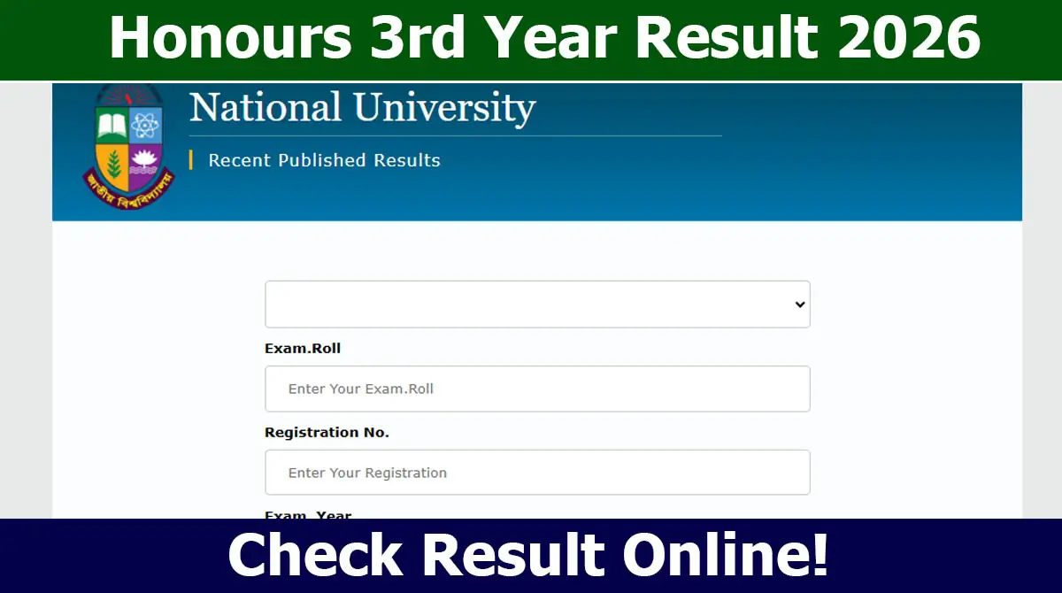 Honours 3rd Year Result 2026