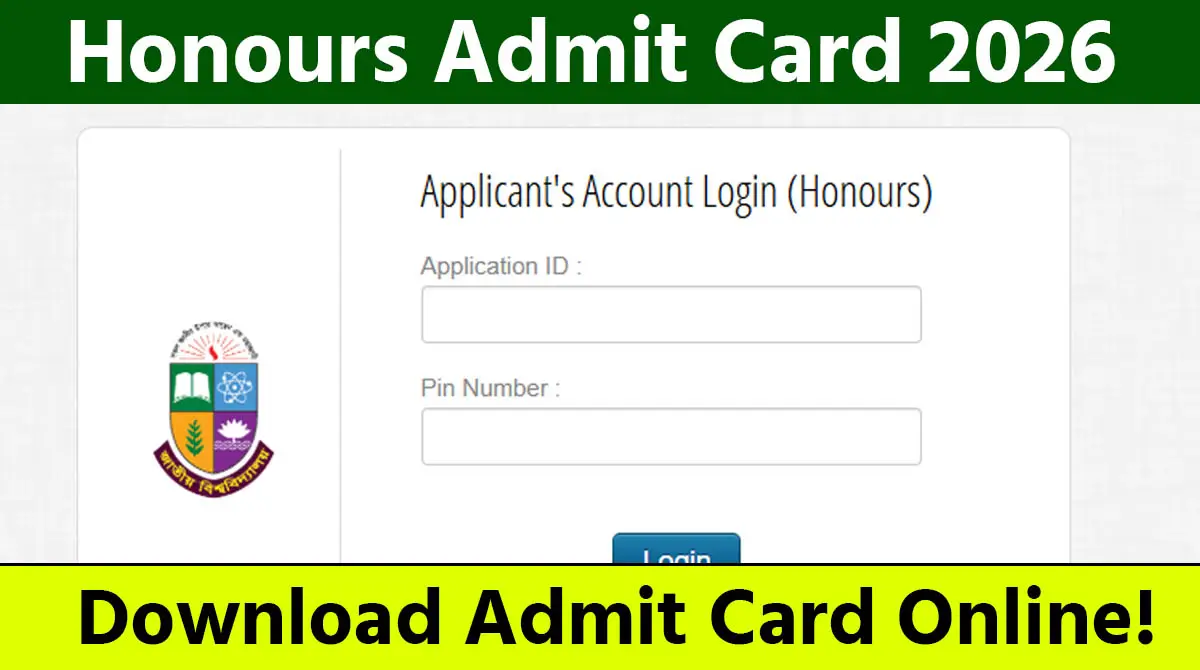 Honours Admit Card 2026