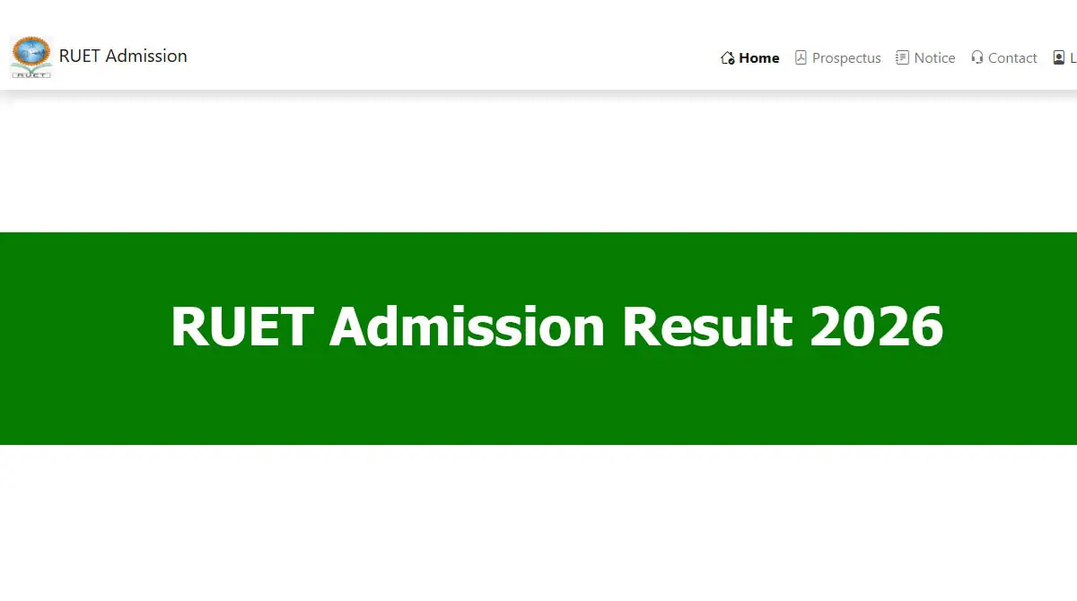 RUET Admission Result 2026
