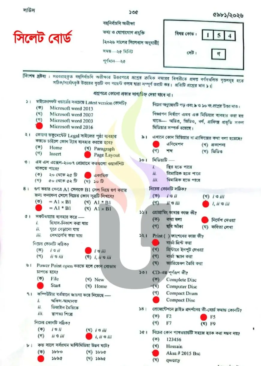 SSC ICT Solution Dinajpur Board